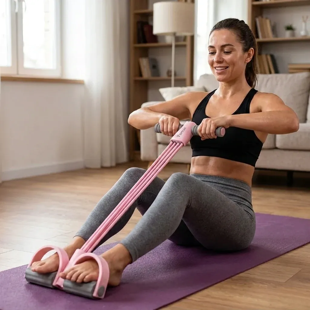 Formia Trainer in use during a seated rowing-style pull