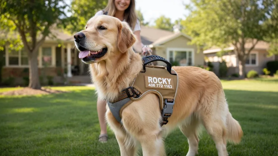 RadPaws Custom Vest worn by a dog outdoors