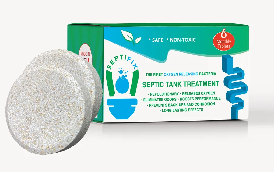 Septifix septic tank treatment tablets and box